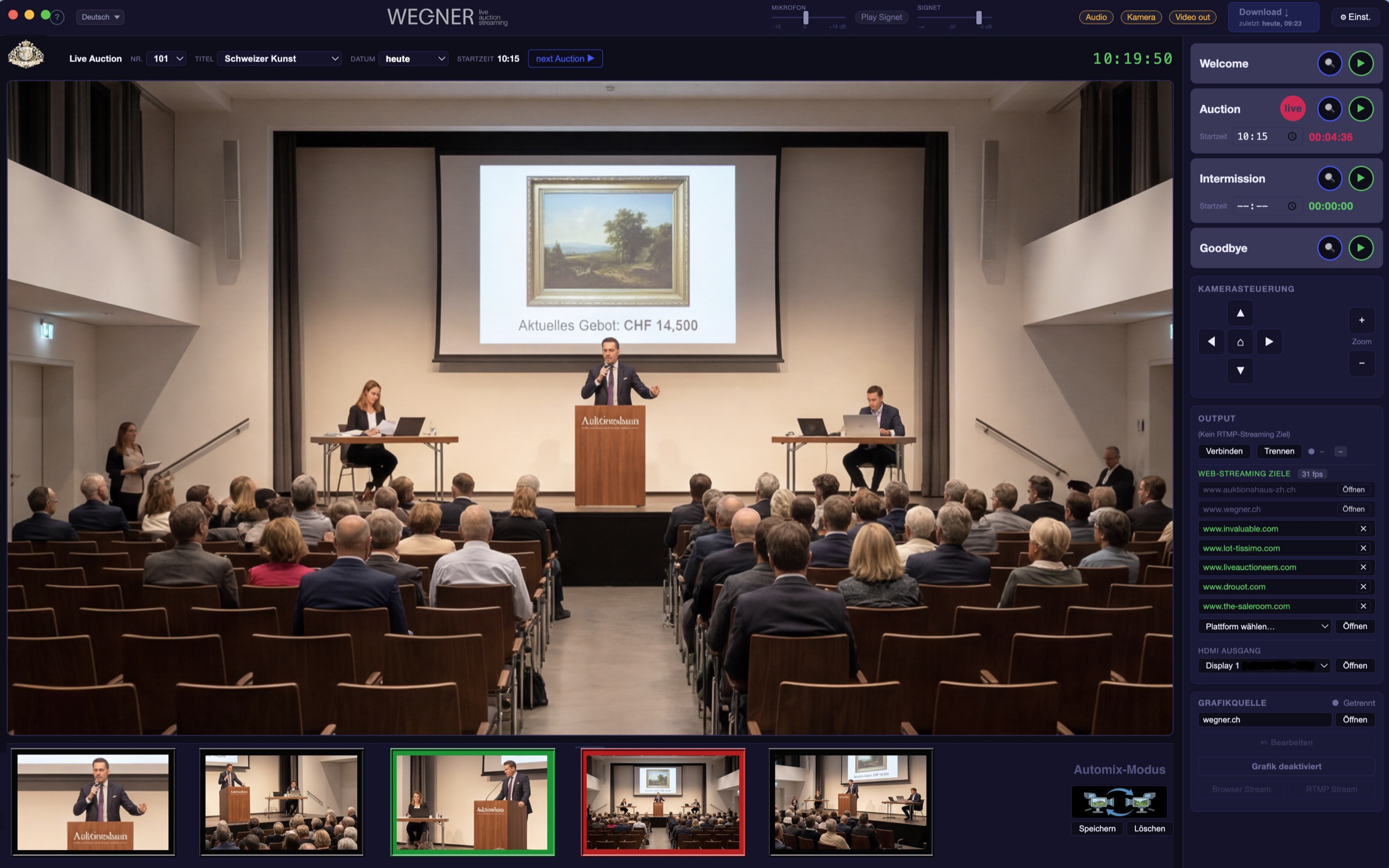 WEGNER live auction streaming App